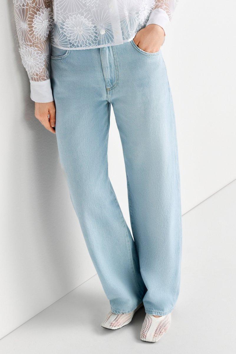 Hellblaue Wide-Leg-Jeans - Image 3