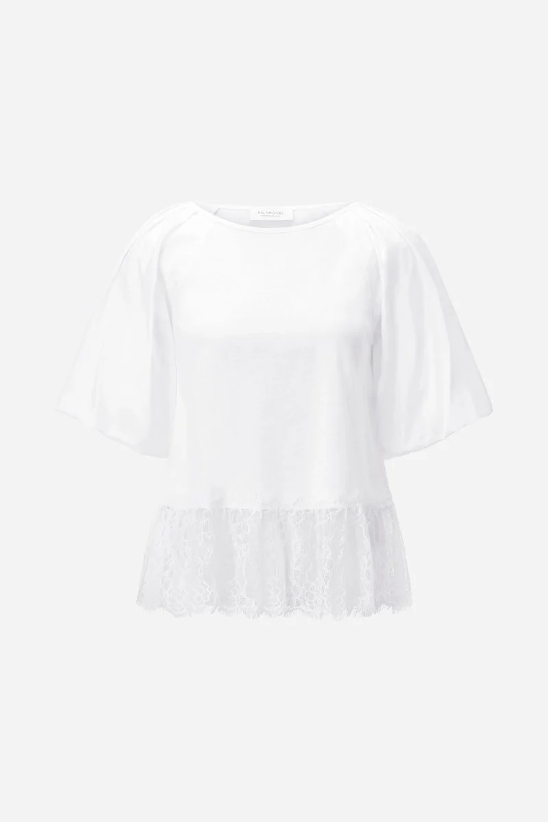 T-Shirt mit Spitzensaum - Image 6