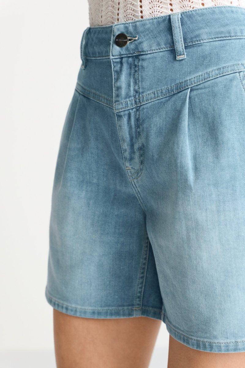 Denim-Shorts mit Passe - Image 4