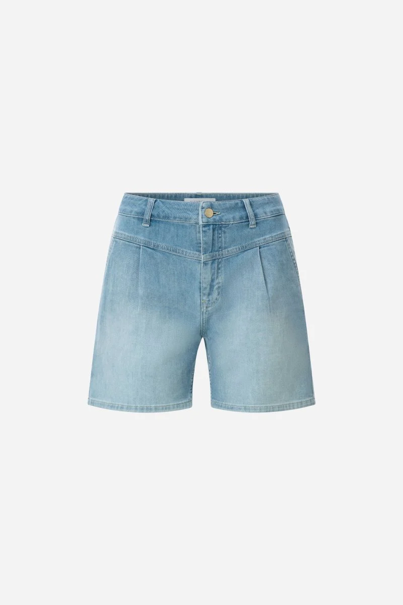 Denim-Shorts mit Passe - Image 5
