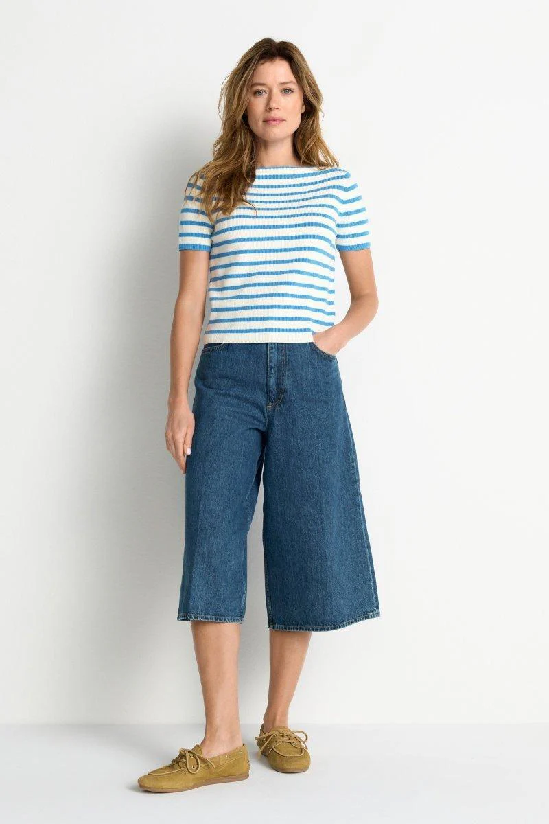 Gestreiftes Kurzarm-Rippshirt - Image 3