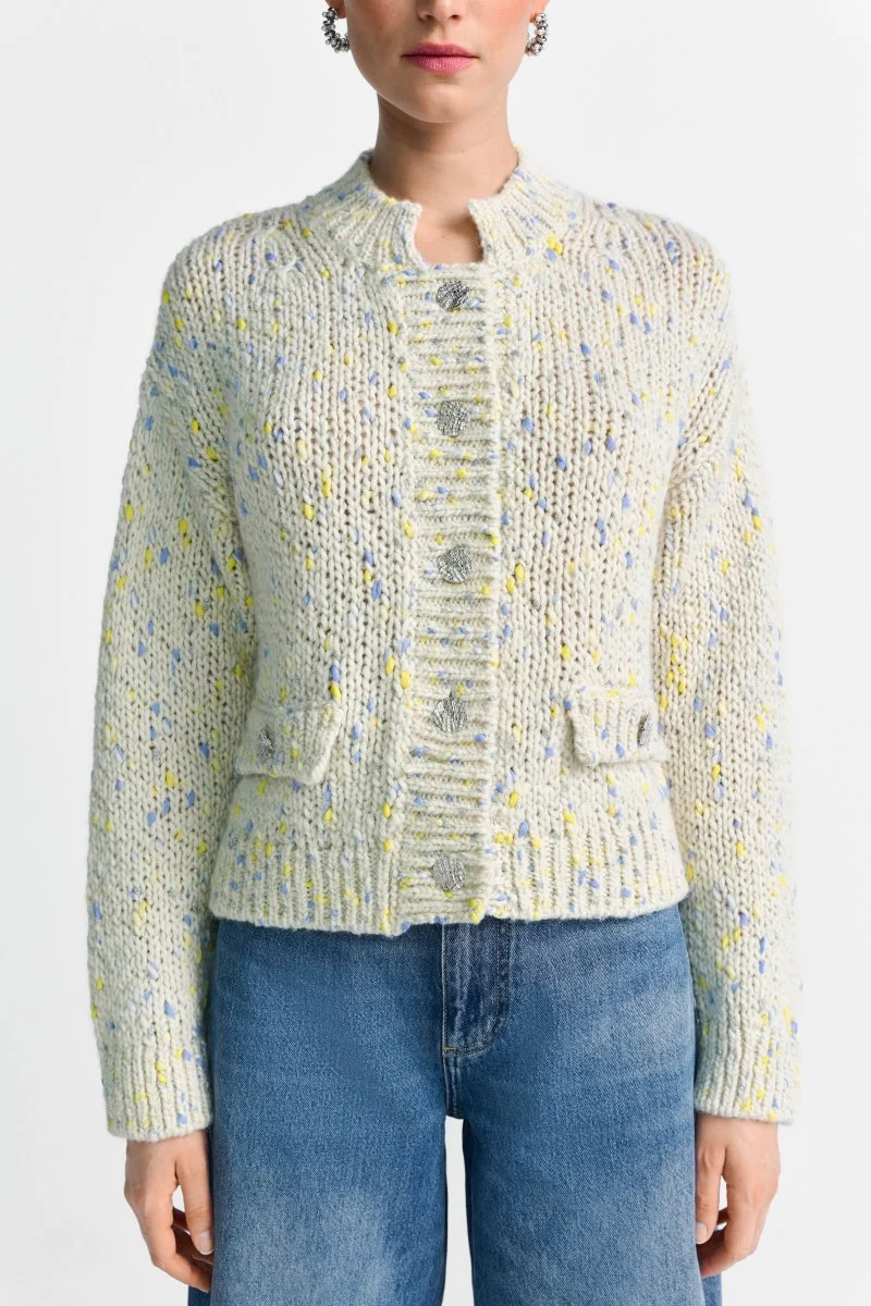 Bouclé-Cardigan mit Knöpfen - Image 5