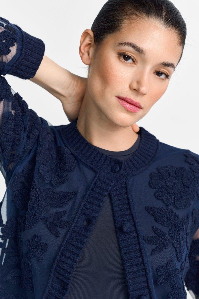 Strickjacke mit Blumenapplikation - Image 10