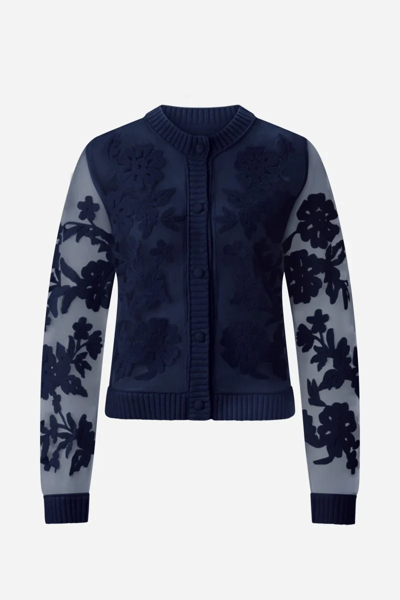 Strickjacke mit Blumenapplikation - Image 11