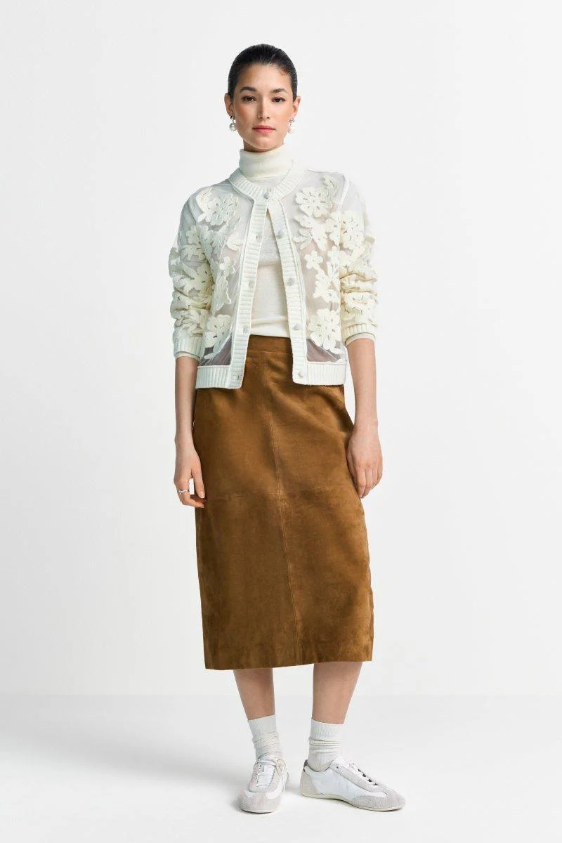 Strickjacke mit Blumenapplikation - Image 3