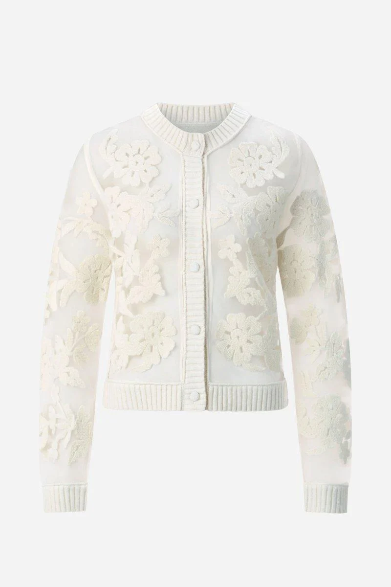 Strickjacke mit Blumenapplikation - Image 6