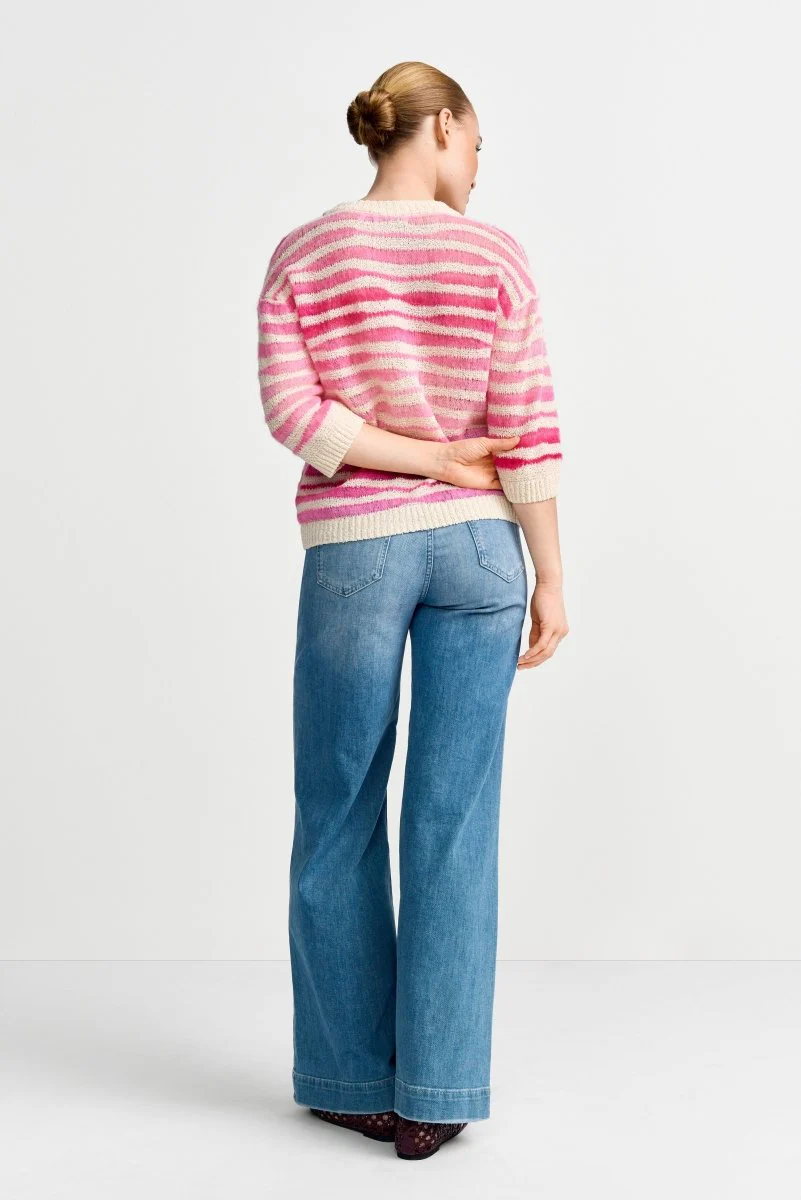 Gestreifter Wollmix-Pullover - Image 4