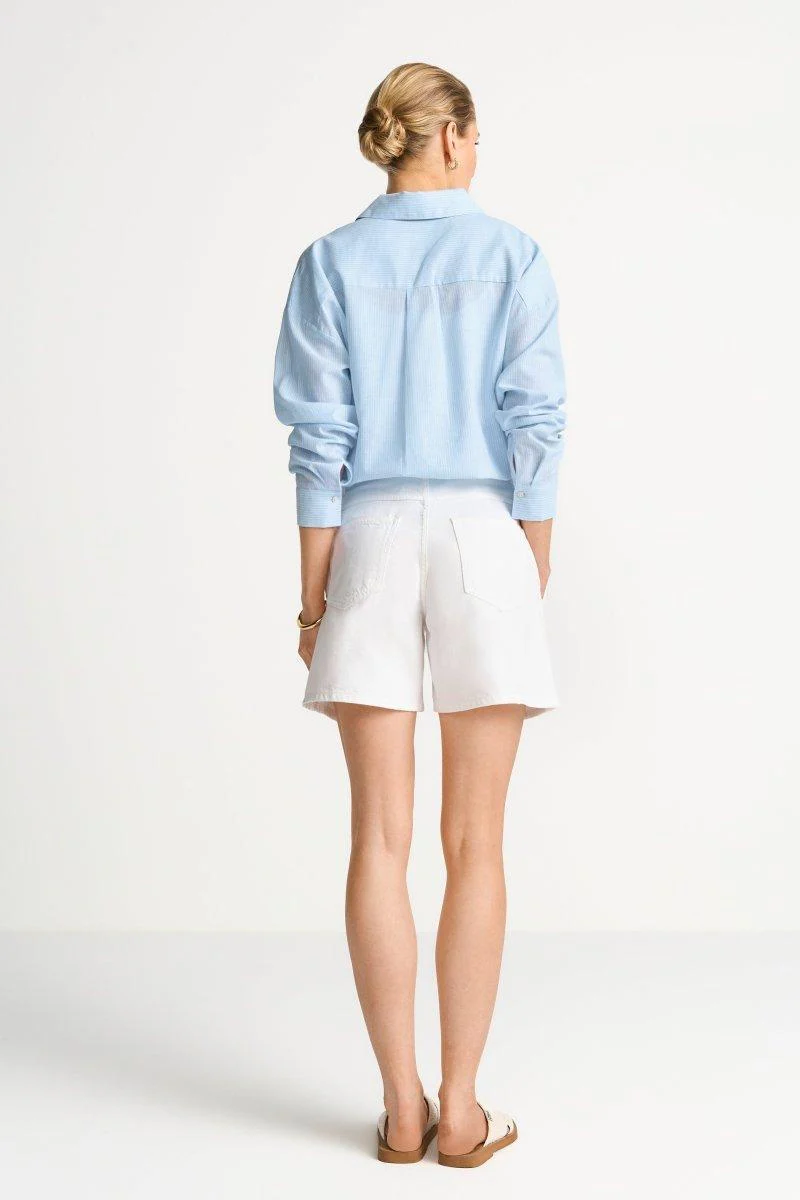 Weiße Denim-Shorts - Image 4