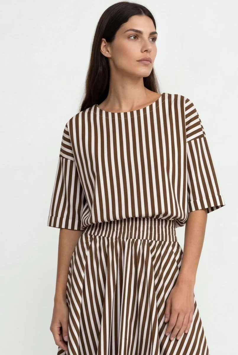 Gestreiftes Crop-Shirt