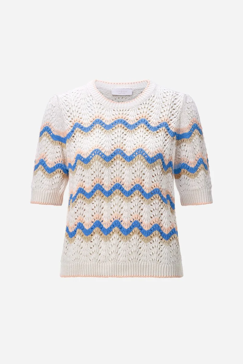 Ajourstrick-Shirt mit Zickzack-Muster - Image 5