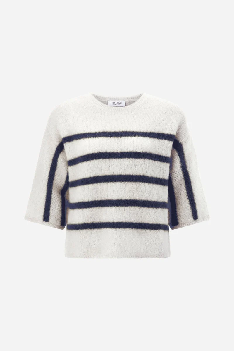 Gestreifter Halbarm-Pullover - Image 10