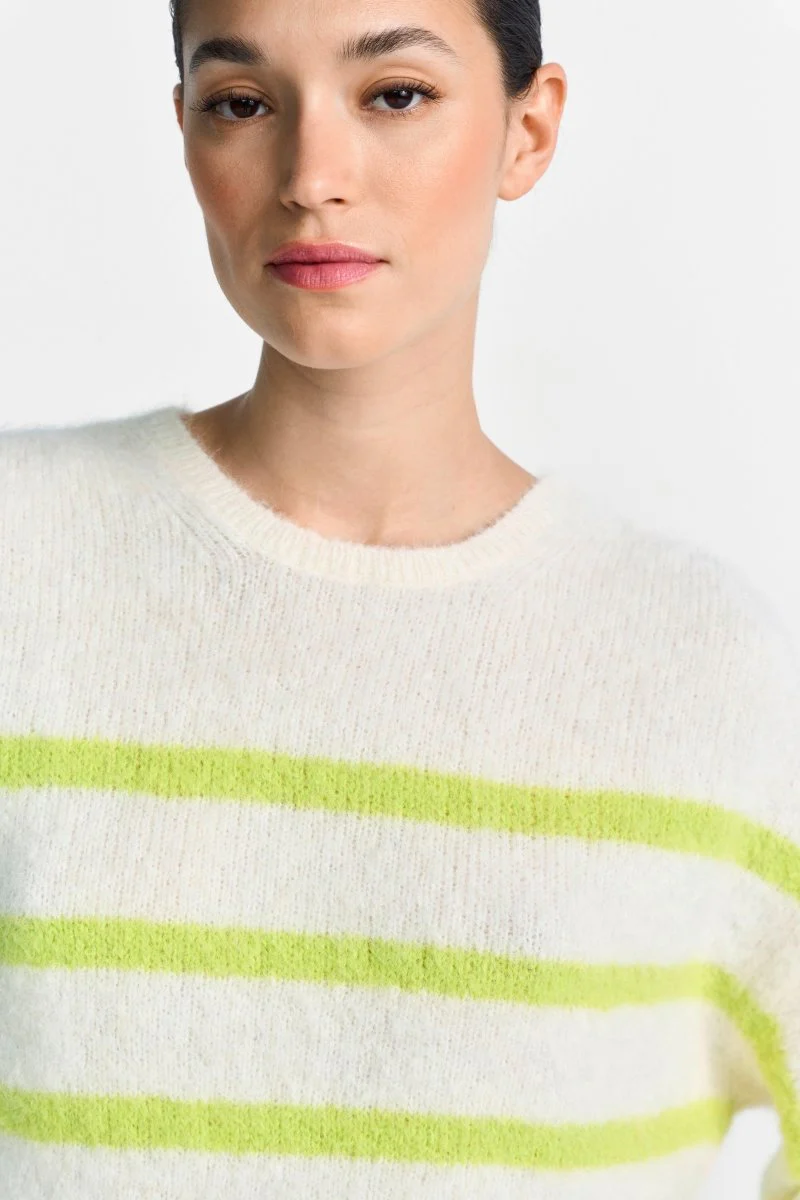 Gestreifter Halbarm-Pullover - Image 3