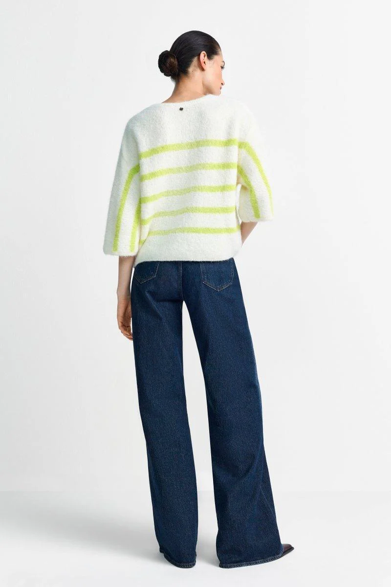 Gestreifter Halbarm-Pullover - Image 4