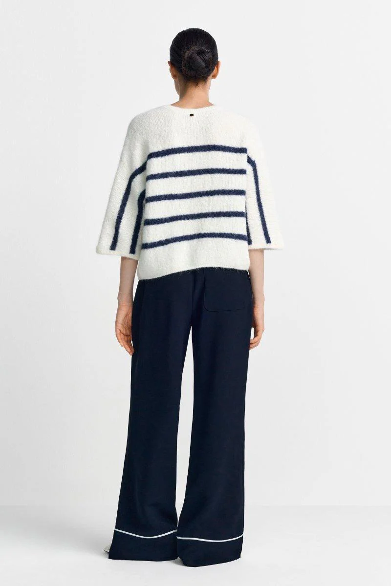 Gestreifter Halbarm-Pullover - Image 8