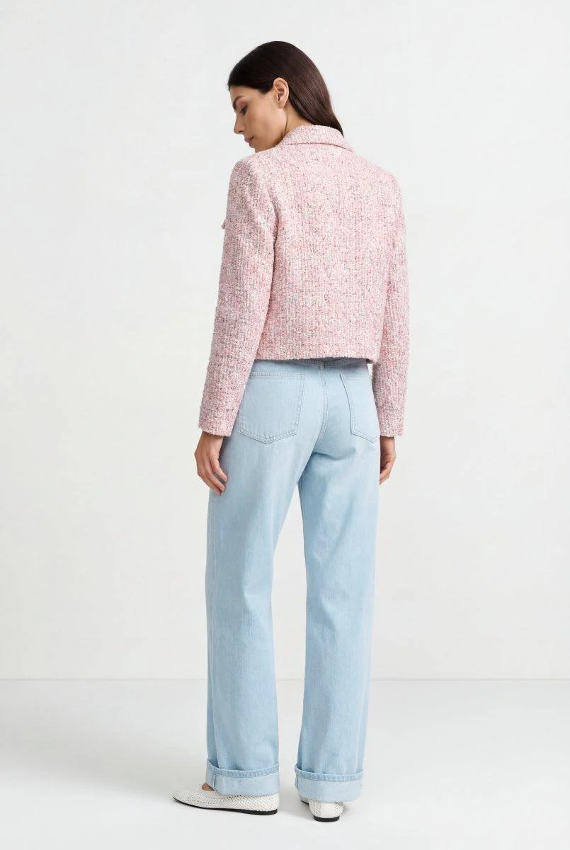 Bouclé-Jacke in cropped Länge - Image 3