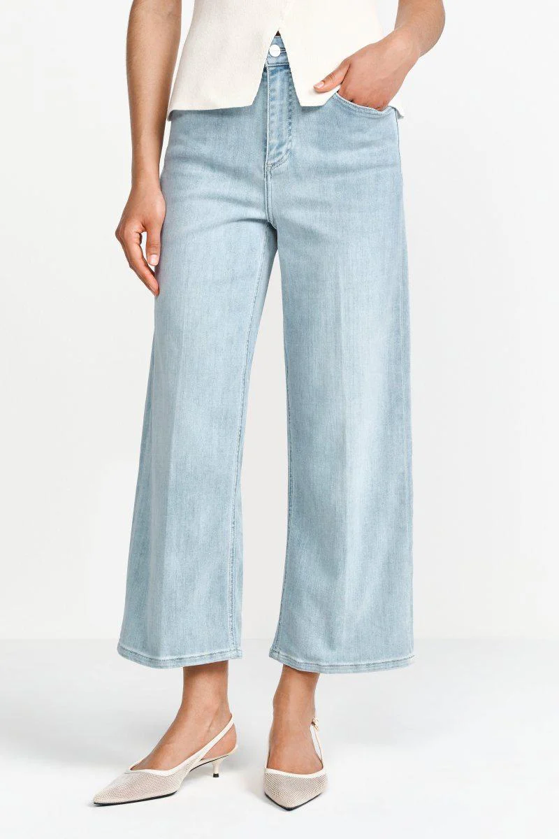 Hellblaue Wide-Leg-Jeans - Image 3