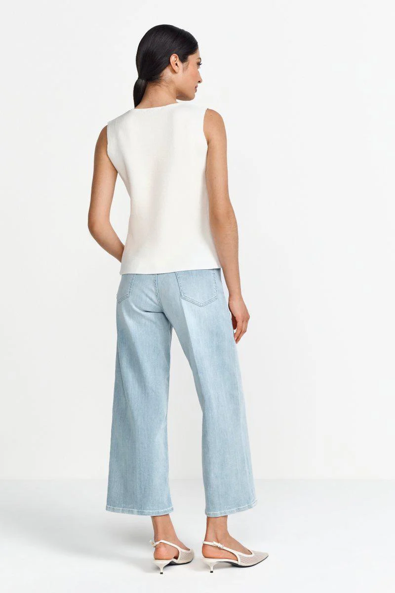 Hellblaue Wide-Leg-Jeans - Image 4