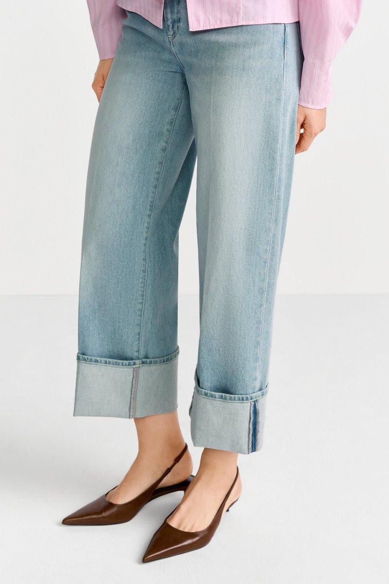 Hellblaue Wide-Leg-Jeans - Image 3
