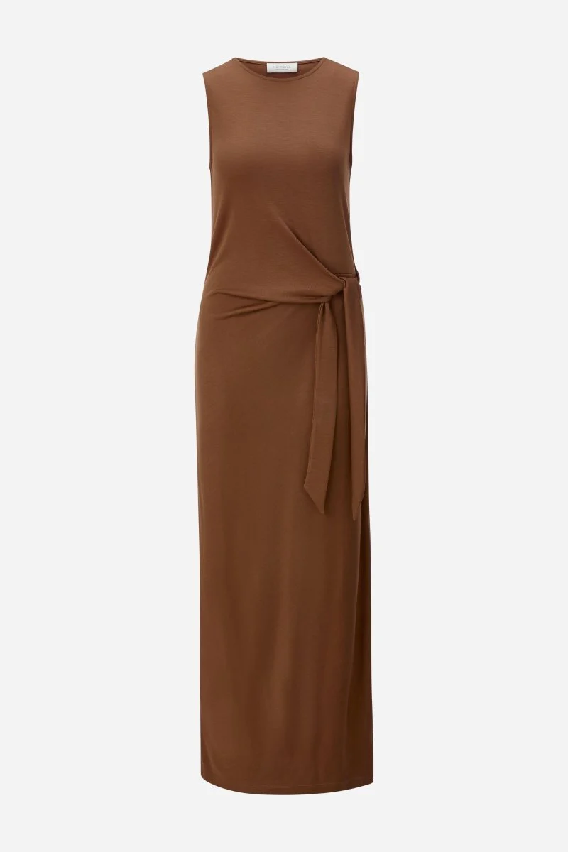 Ärmelloses Maxikleid mit Raffung - Image 5