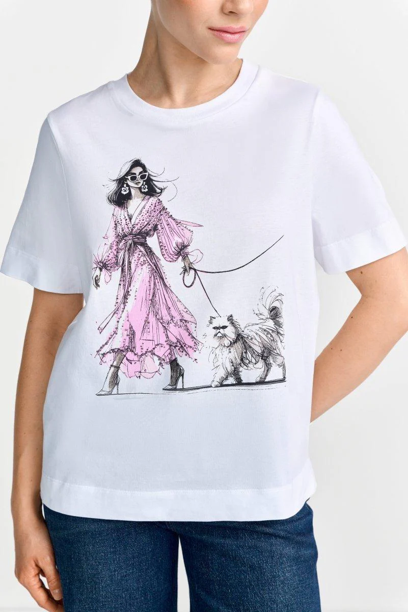 T-Shirt mit illustrativem Print - Image 4