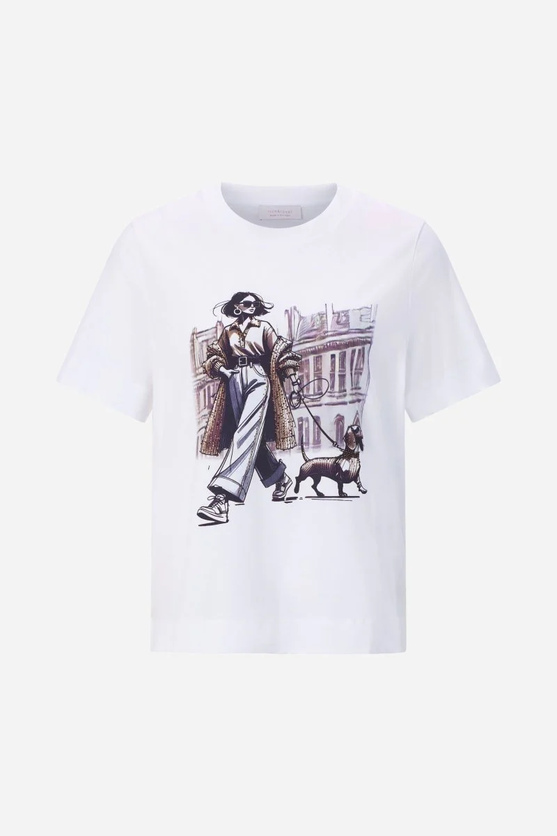 Weißes T-Shirt mit Fashion-Print - Image 5