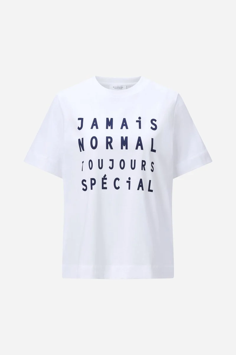 Weißes T-Shirt mit Slogan - Image 5