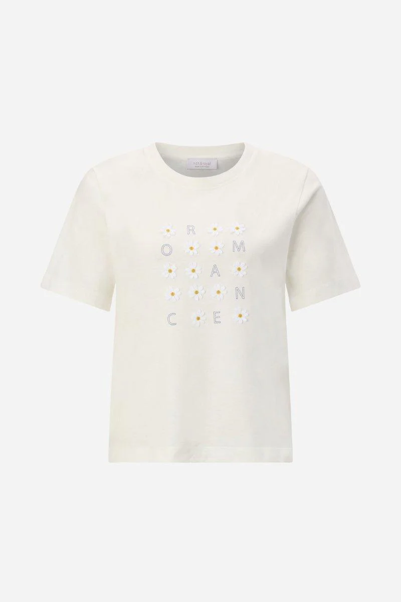 T-Shirt mit Blütenapplikation - Image 5