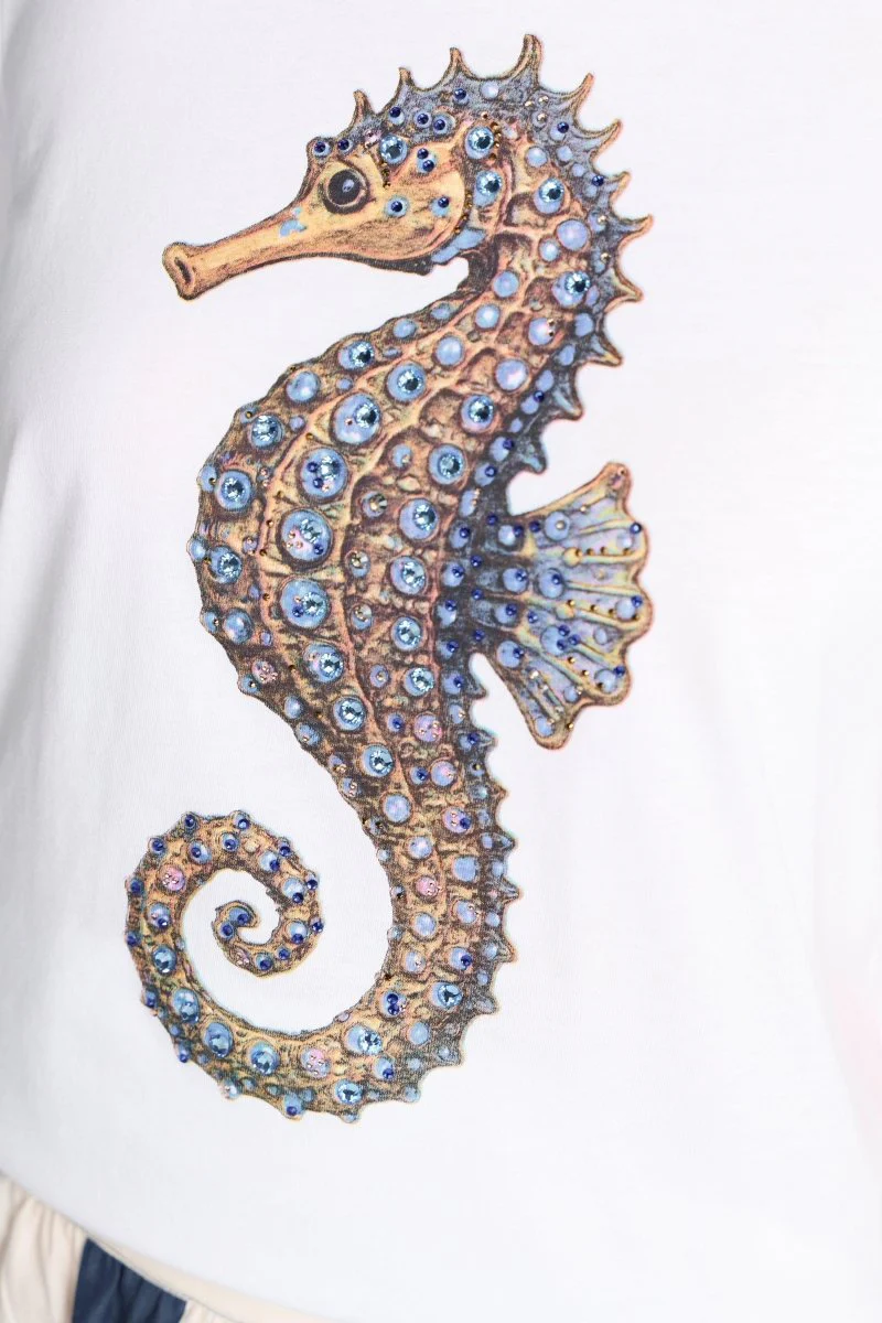 T-Shirt Seepferdchen-Print - Image 4