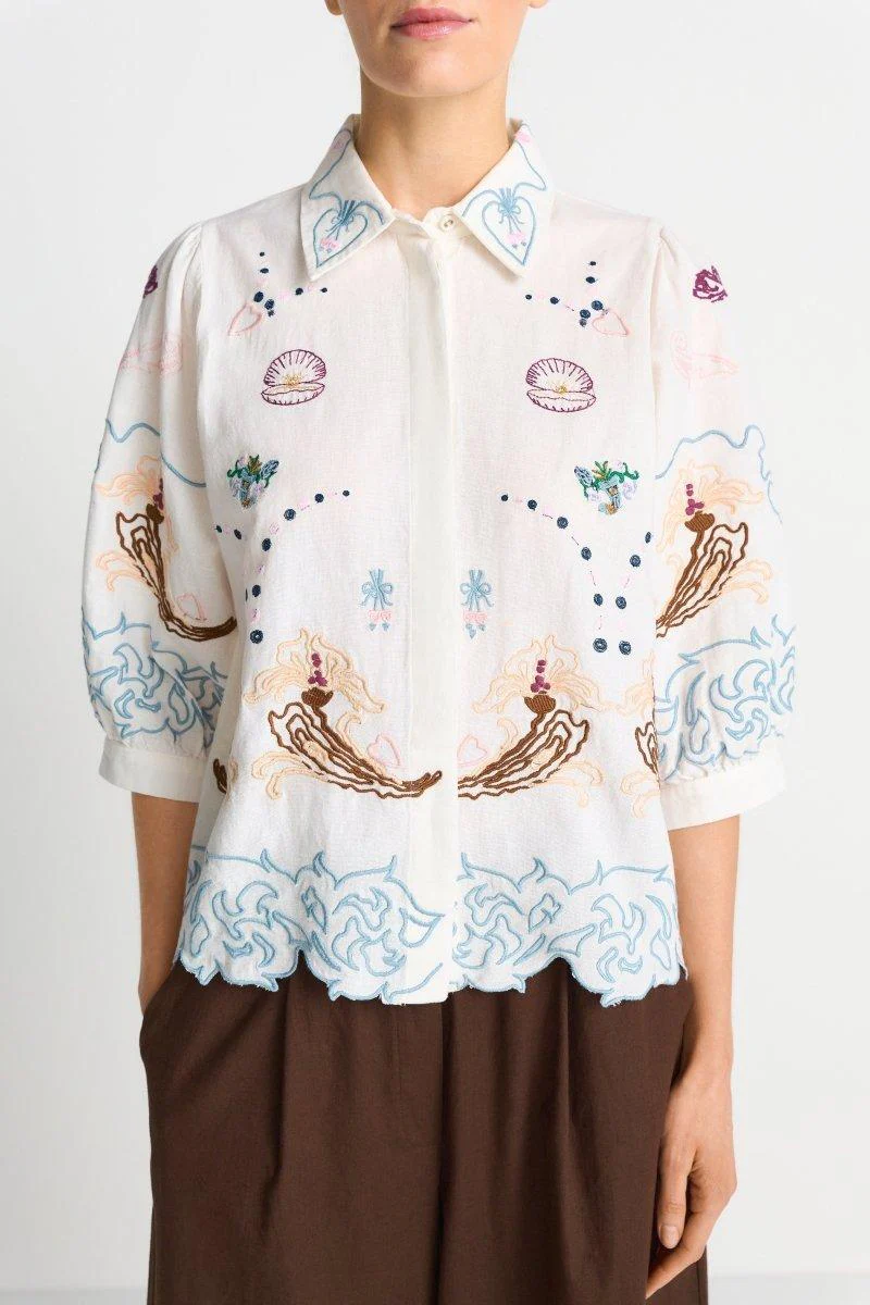 Bluse mit Stickerei - Image 2
