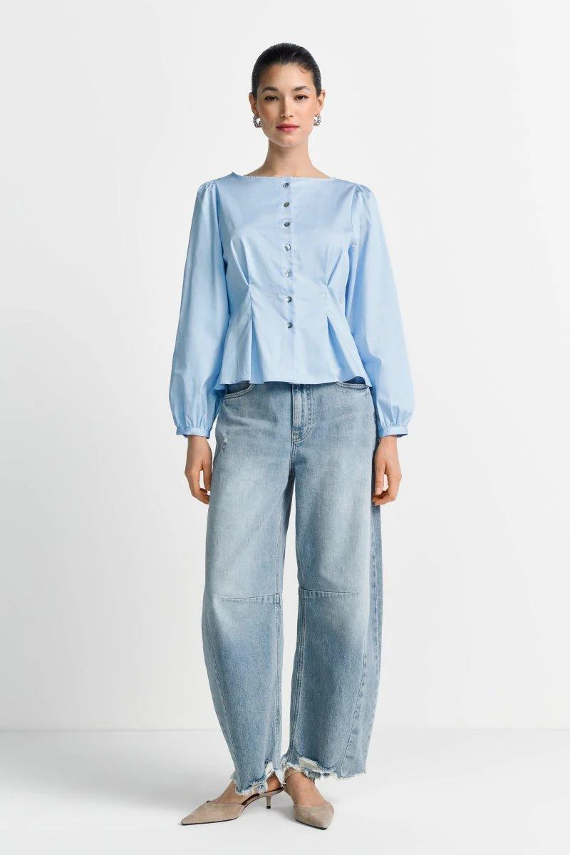 Taillierte Bluse mit Knöpfen - Image 3