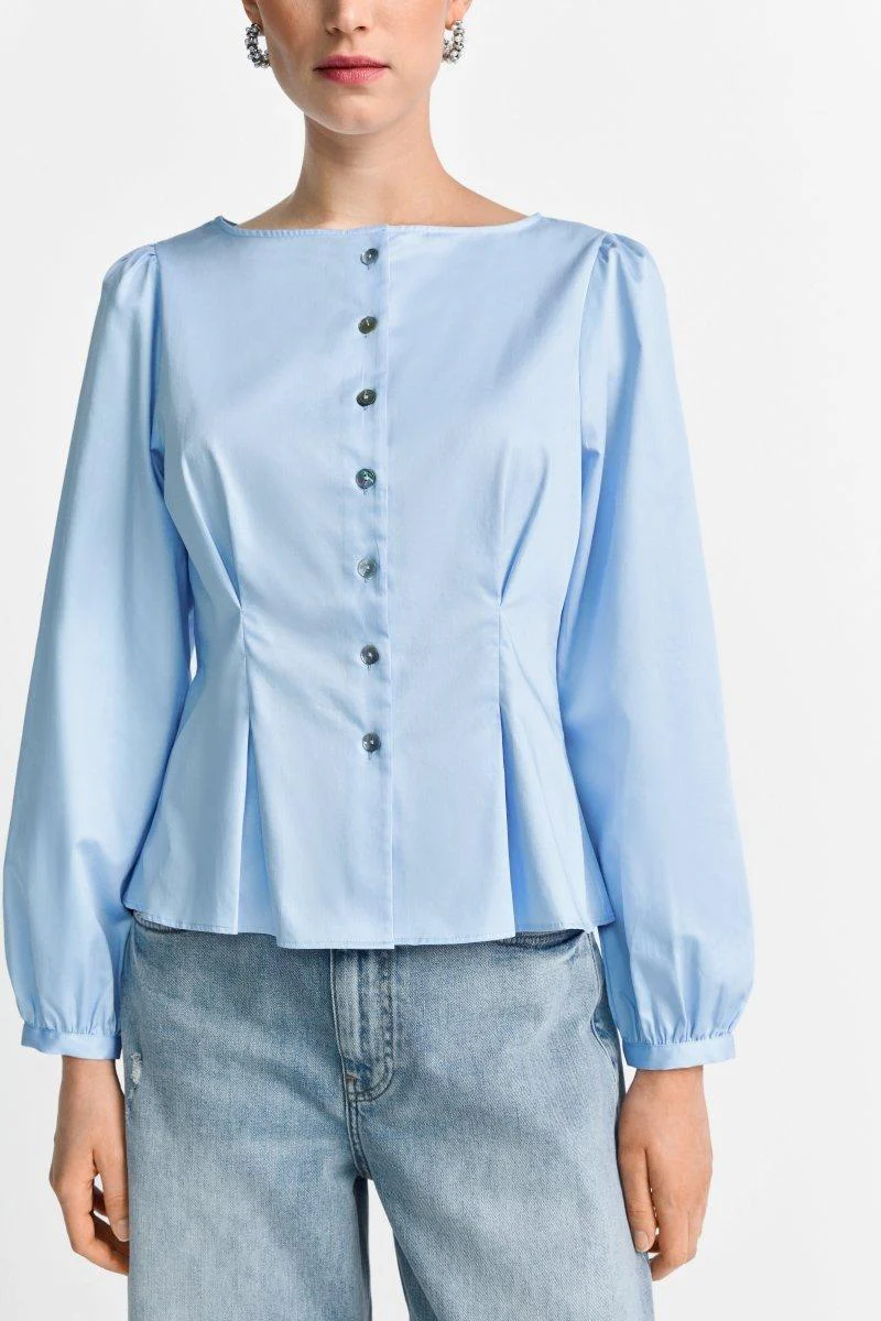 Taillierte Bluse mit Knöpfen - Image 5