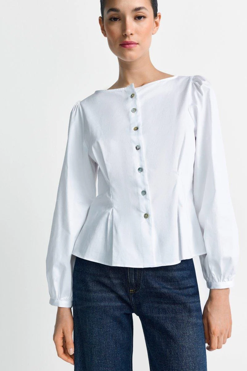 Taillierte Bluse mit Knöpfen - Image 6