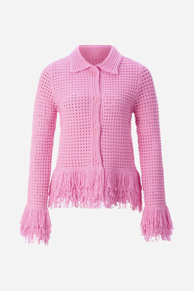 Häkel-Cardigan mit Hemdkragen - Image 10