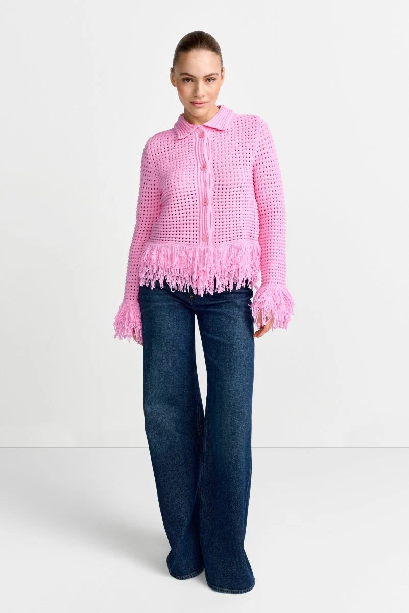 Häkel-Cardigan mit Hemdkragen - Image 6