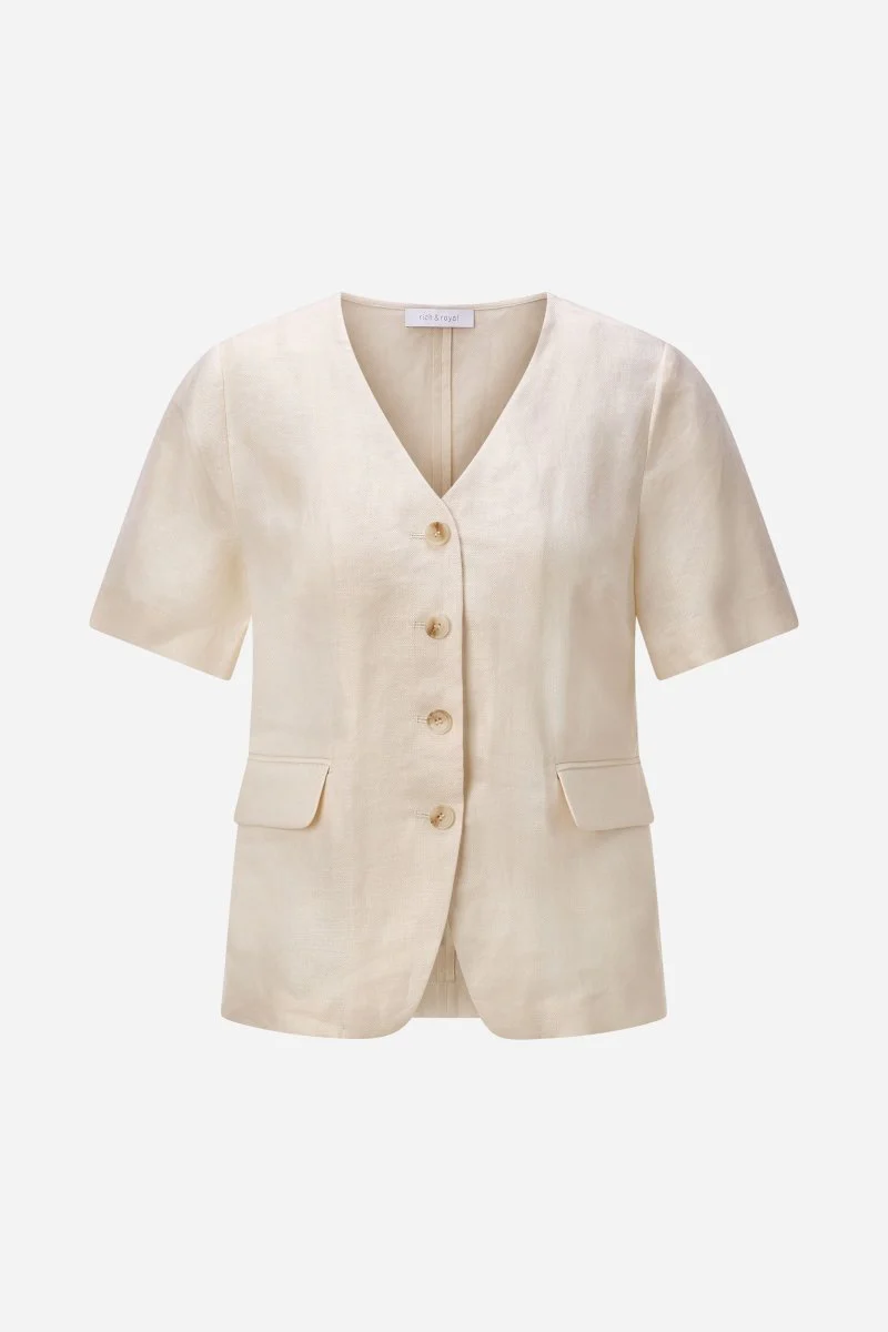 Kurzarm-Blazer aus Leinen - Image 5