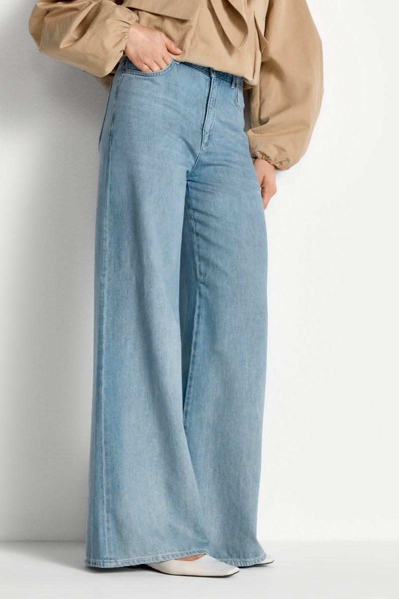 Hellblaue Wide-Leg-Jeans - Image 3