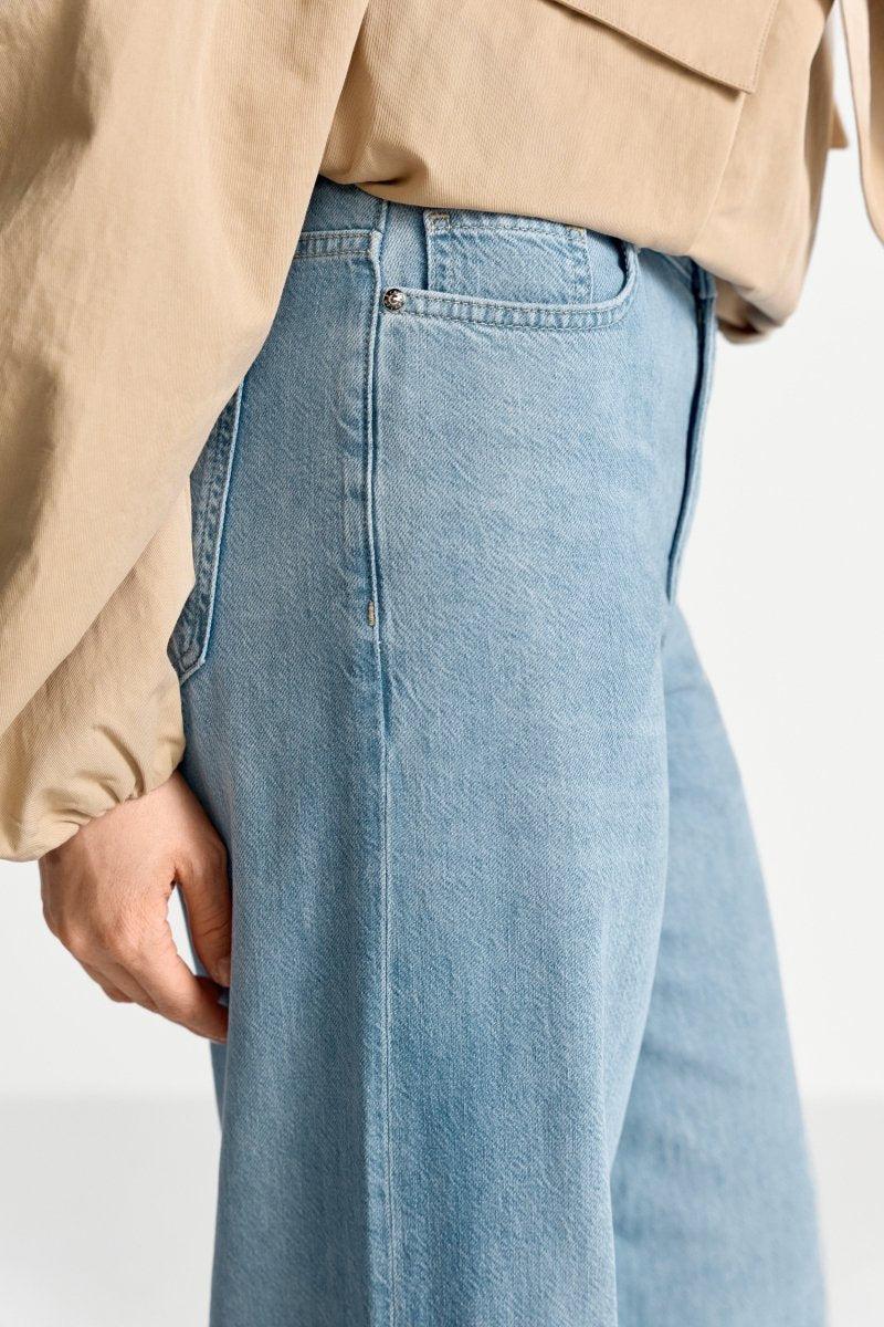 Hellblaue Wide-Leg-Jeans - Image 4