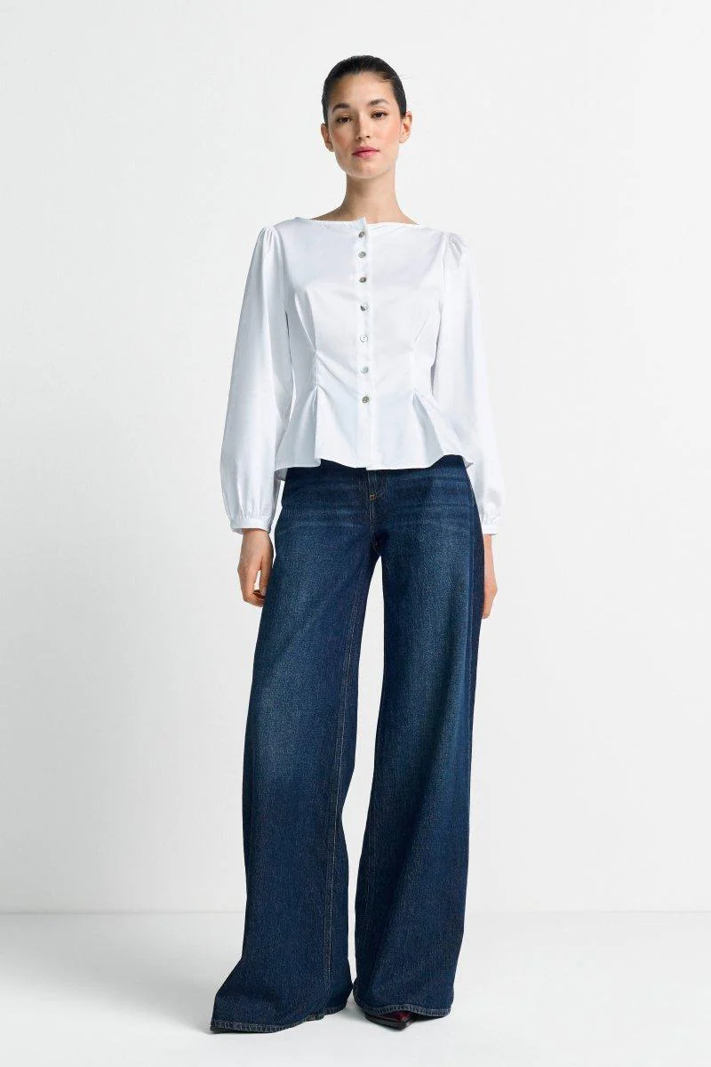 Dunkelblaue Jeans mit Umschlagsaum - Image 3
