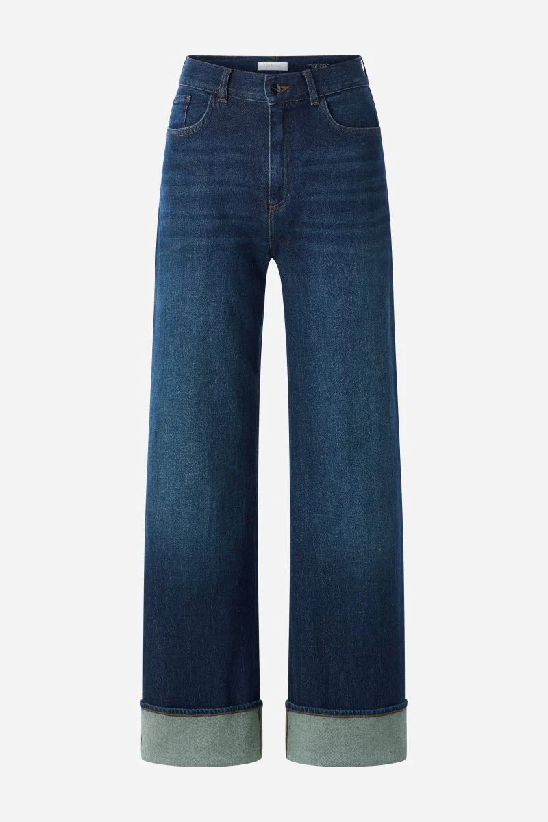 Dunkelblaue Jeans mit Umschlagsaum - Image 7
