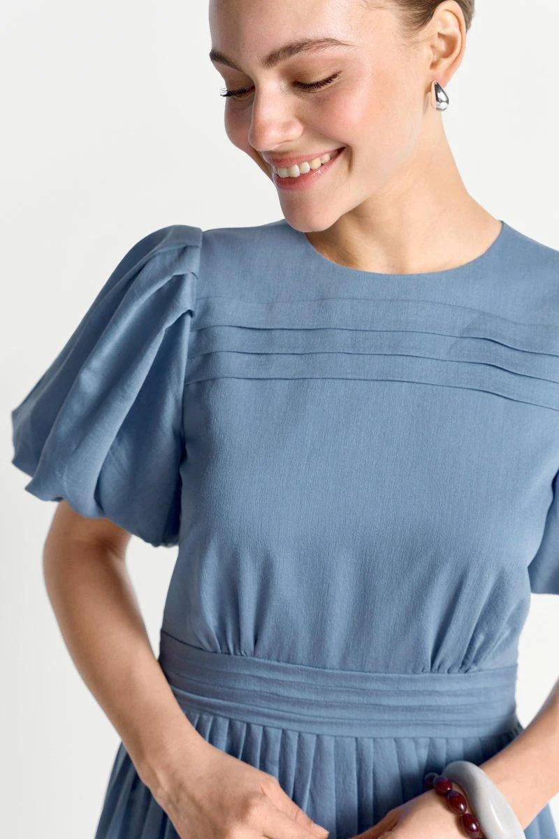 Midikleid mit Ballonärmeln - Image 4