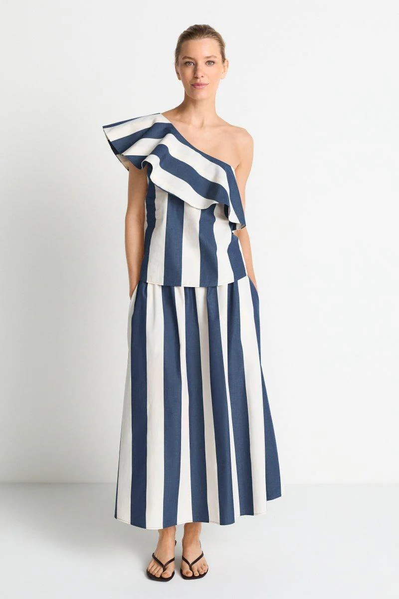 Gestreiftes One-Shoulder-Top - Image 2