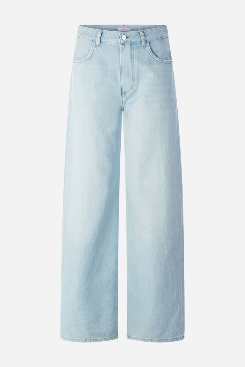 Hellblaue Wide-Leg-Jeans - Image 5