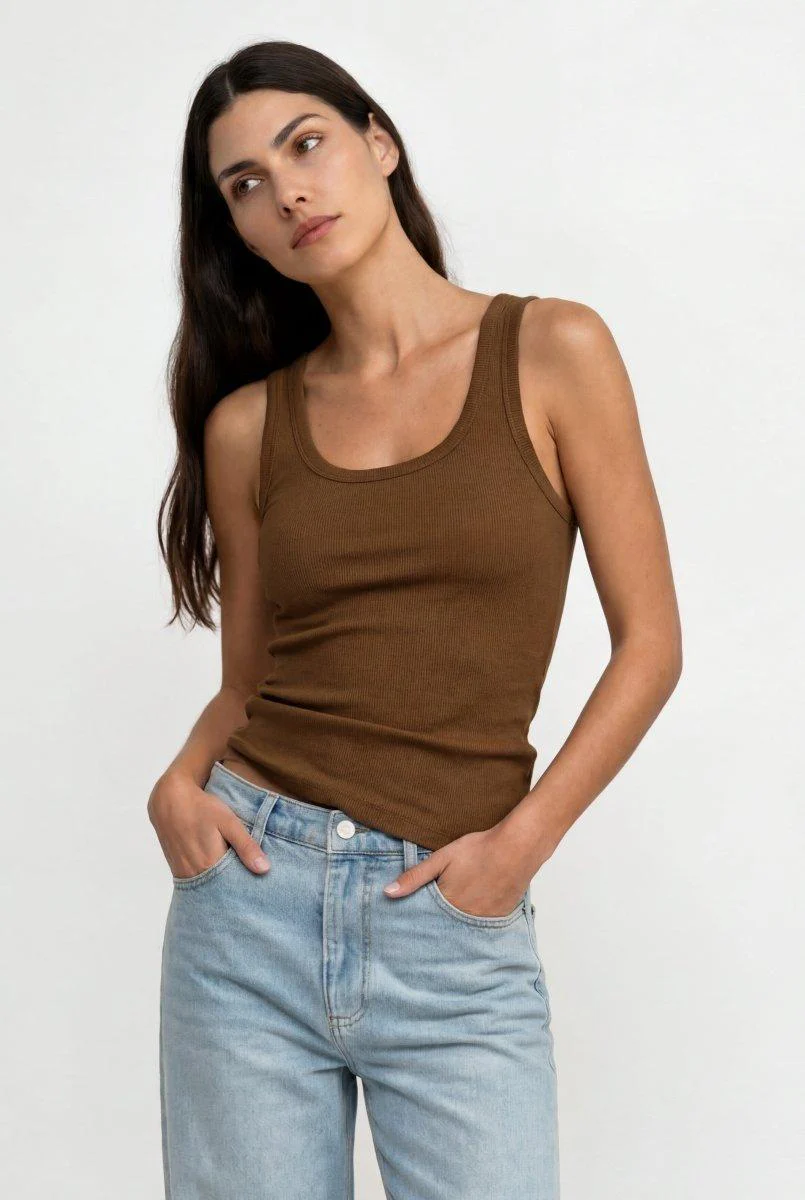 Ripp-Tanktop mit Rundhalsausschnitt - Image 4