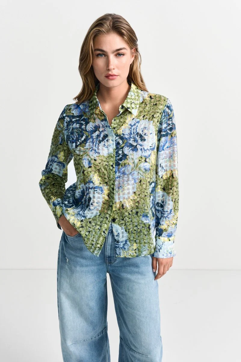 Hemdbluse mit Blumenprint - Image 3
