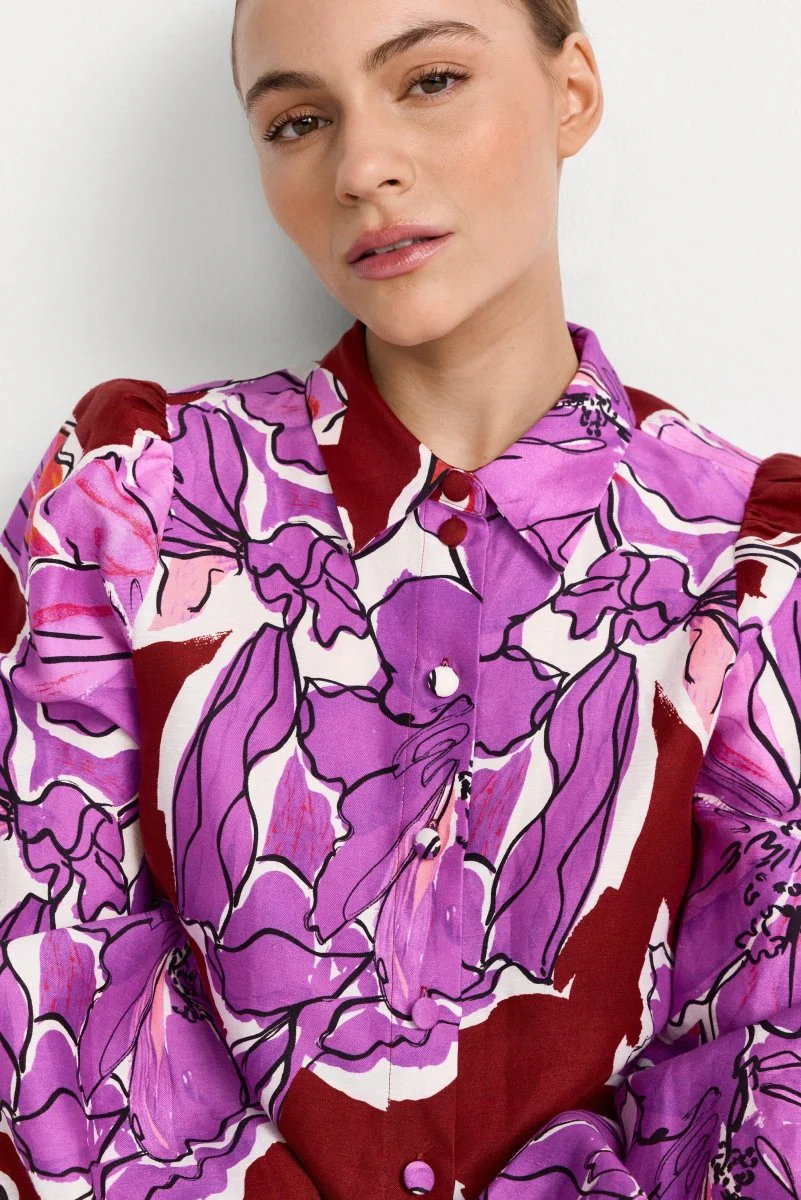 Statement-Bluse aus Leinen-Mix - Image 4