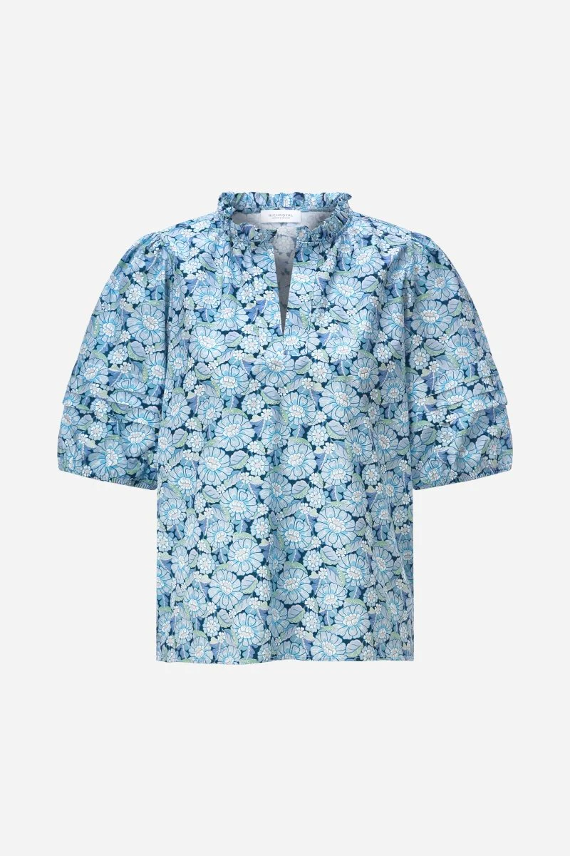 Bluse mit Rüschenkragen - Made with Liberty Fabric - Image 6