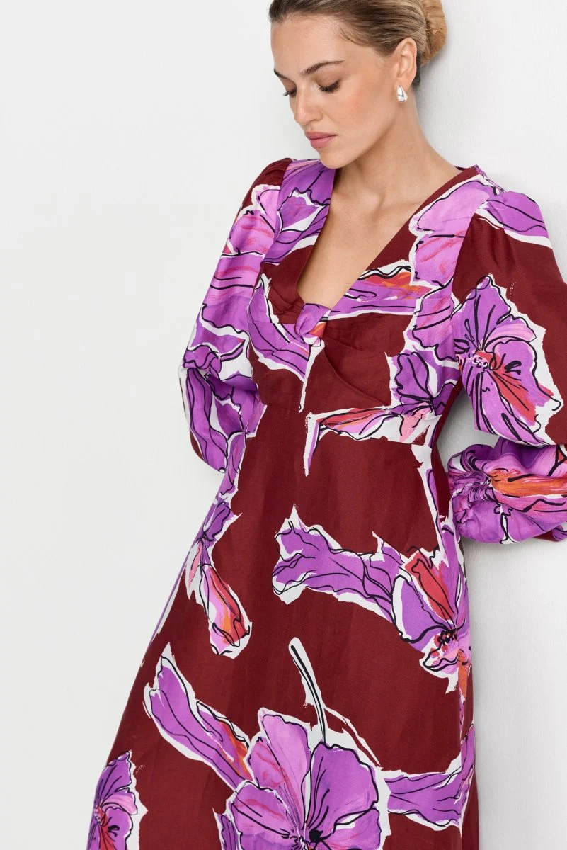Kleid aus Leinen-Mix - Image 3