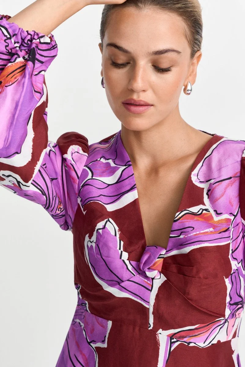 Kleid aus Leinen-Mix - Image 5