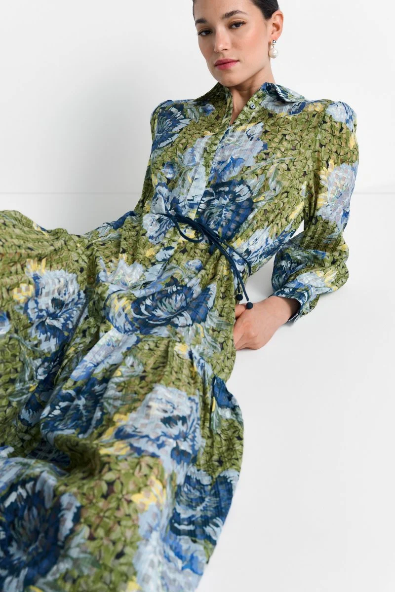 Hemdblusenkleid mit Print - Image 5