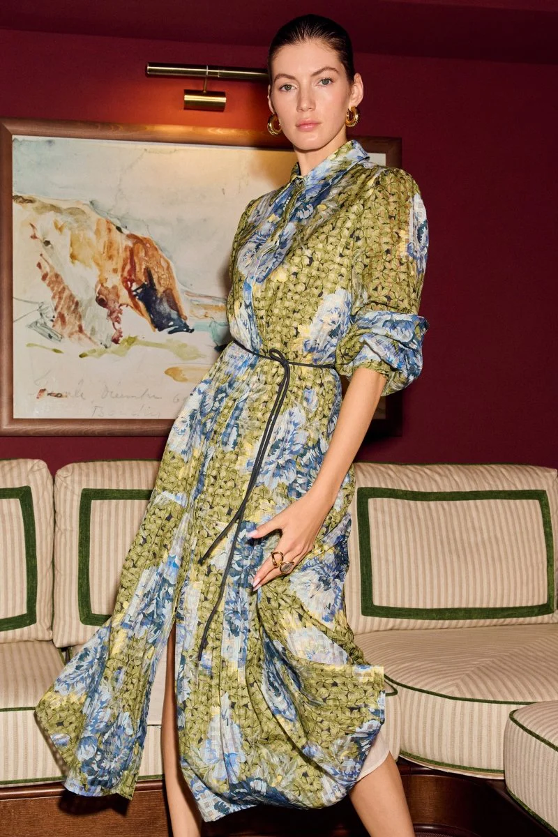 Hemdblusenkleid mit Print - Image 7
